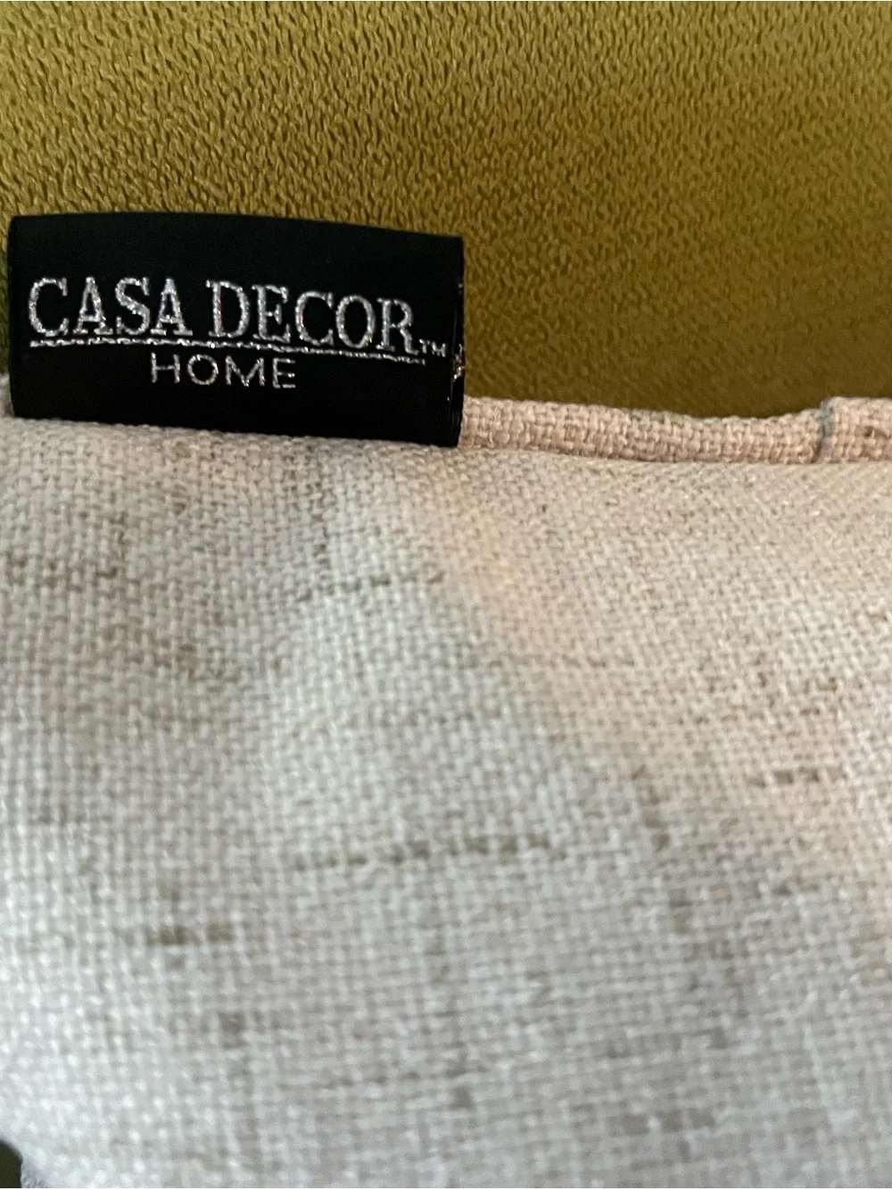 Casaluna Green Velvet Leaf Lumbar Pillow on Cream
